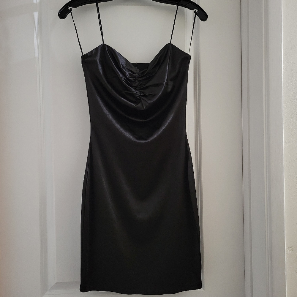 Satin Black Dress
